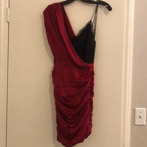 Alice + Olivia Bianca Lace Fitted Mini Dress